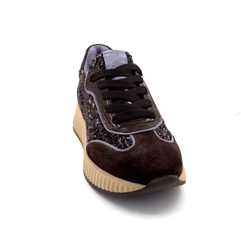 Softwaves 8.95.21 Cuir Marron Textile Marron Bleu Ivoire Chaussures
