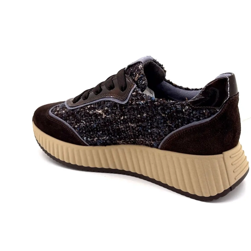 Softwaves 8.95.21 Cuir Marron Textile Marron Bleu Ivoire Chaussures
