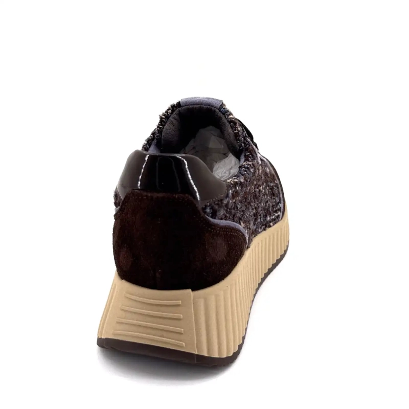 Softwaves 8.95.21 Cuir Marron Textile Marron Bleu Ivoire Chaussures