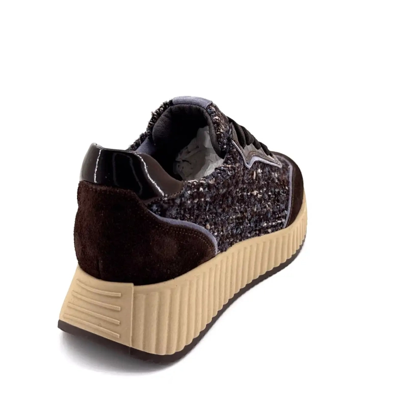Softwaves 8.95.21 Cuir Marron Textile Marron Bleu Ivoire Chaussures