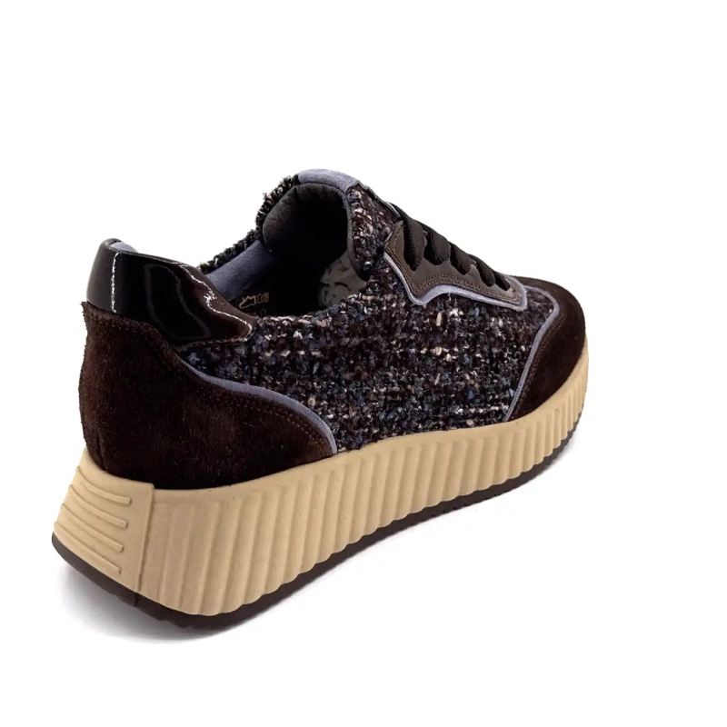 Softwaves 8.95.21 Cuir Marron Textile Marron Bleu Ivoire Chaussures