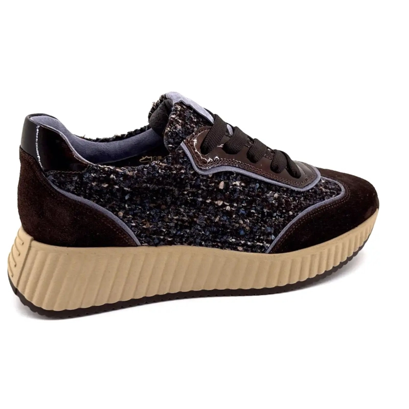 Softwaves 8.95.21 Cuir Marron Textile Marron Bleu Ivoire Chaussures