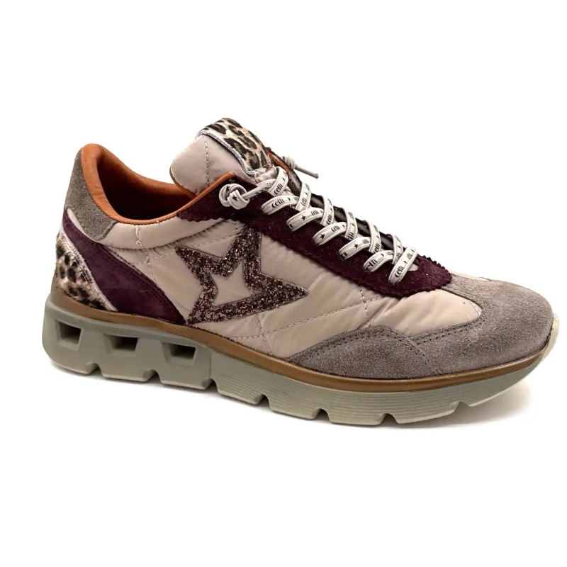 Cetti 1259 Sra XL Suède Taupe Bordeaux & Leo Ivoire Chaussures