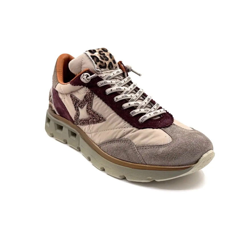 Cetti 1259 Sra XL Camoscio Tortora Bordeaux e Leone Ivoire Chaussures