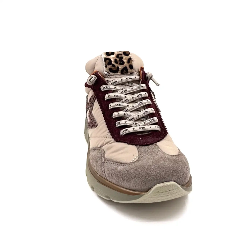 Cetti 1259 Sra XL Ruskind Taupe Bordeaux & Leo Ivoire Chaussures