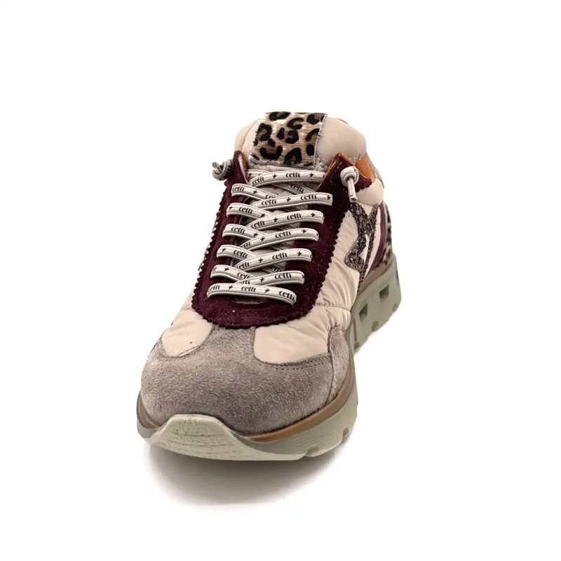 Cetti 1259 Sra XL Mocka Taupe Bordeaux & Leo Ivoire Chaussures