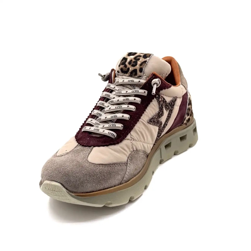 Cetti 1259 Sra XL Camoscio Tortora Bordeaux e Leone Ivoire Chaussures
