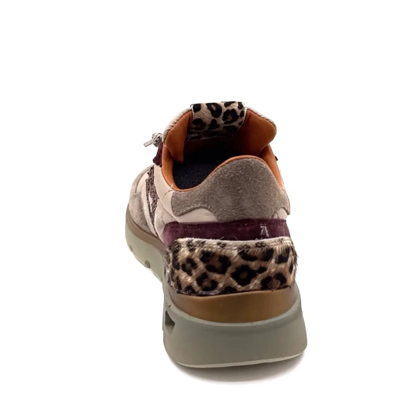 Cetti 1259 Sra XL Daim Taupe Bordeaux & Léo Ivoire Chaussures