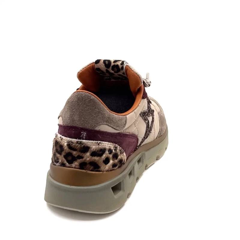 Cetti 1259 Sra XL Suède Taupe Bordeaux & Leo Ivoire Chaussures