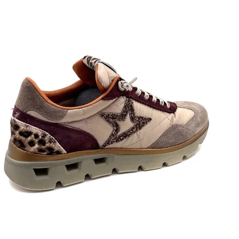 Cetti 1259 Sra XL Mocka Taupe Bordeaux & Leo Ivoire Chaussures