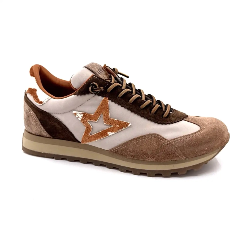 Cetti 1259 Sra Tekstylny Beżowy Zamsz Taupe i Brąz Ivoire Chaussures