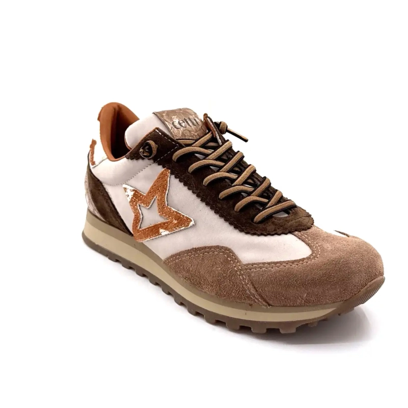 Cetti 1259 Sra Textile Beige Daim Taupe & Marron Ivoire Chaussures