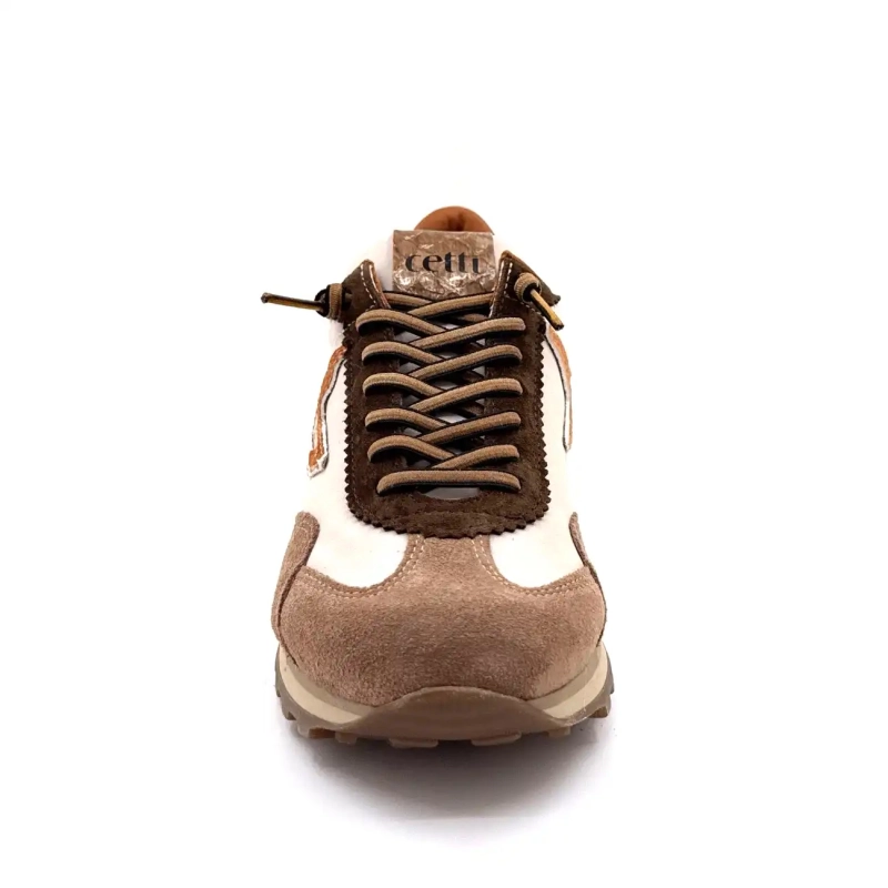 Cetti 1259 Sra Tekstylny Beżowy Zamsz Taupe i Brąz Ivoire Chaussures