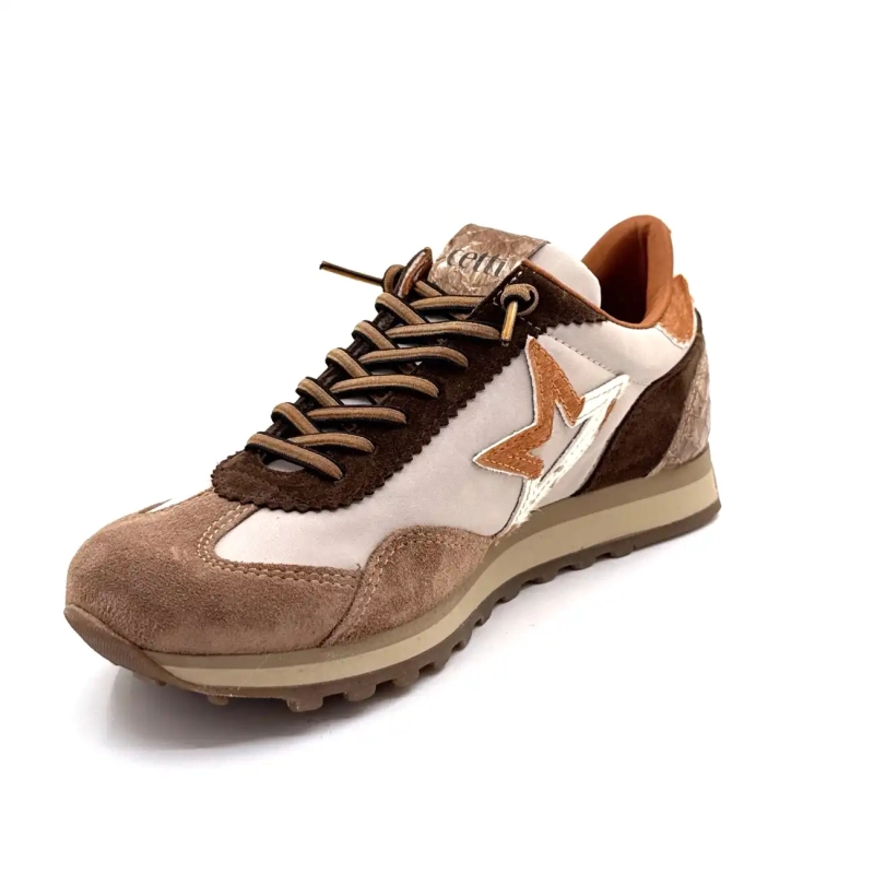 Cetti 1259 Sra Textile Beige Camoscio Tortora e Marrone Ivoire Chaussures
