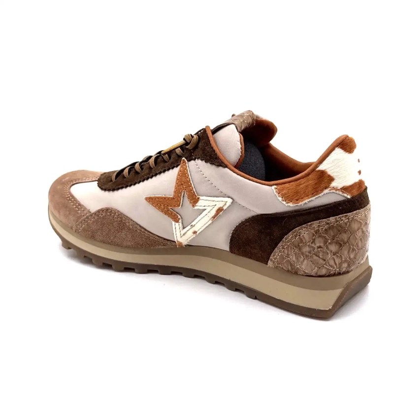 Cetti 1259 Sra Textile Beige Camoscio Tortora e Marrone Ivoire Chaussures