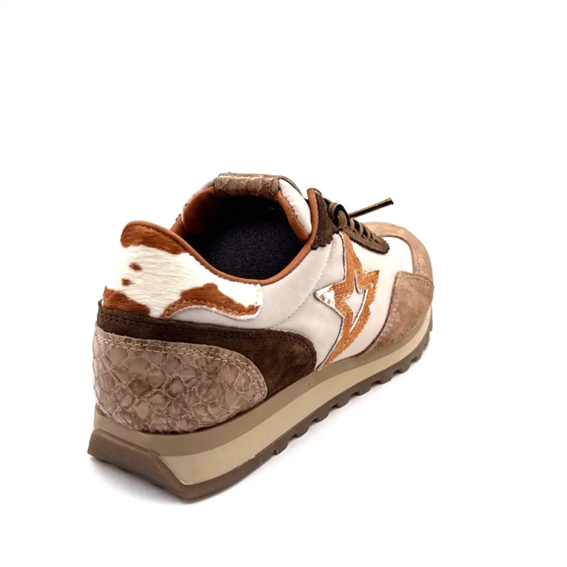 Cetti 1259 Sra Textile Beige Camoscio Tortora e Marrone Ivoire Chaussures
