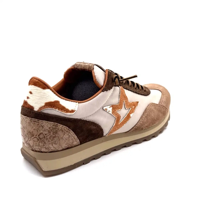 Cetti 1259 Sra Tekstil Beige Ruskind Taupe & Brun Ivoire Chaussures