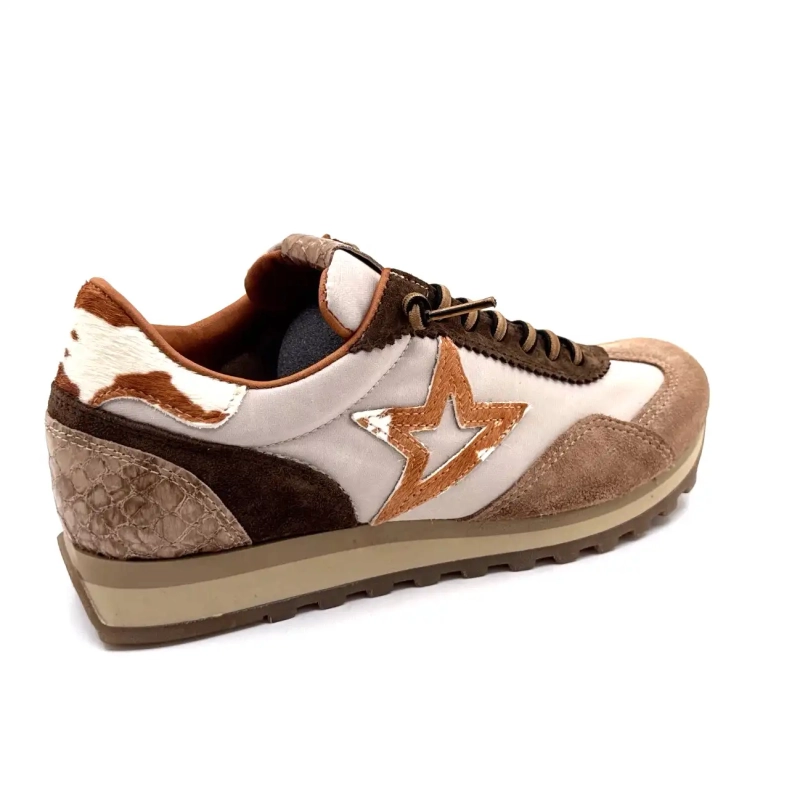 Cetti 1259 Sra Textile Beige Suede Taupe & Brown Ivoire Chaussures