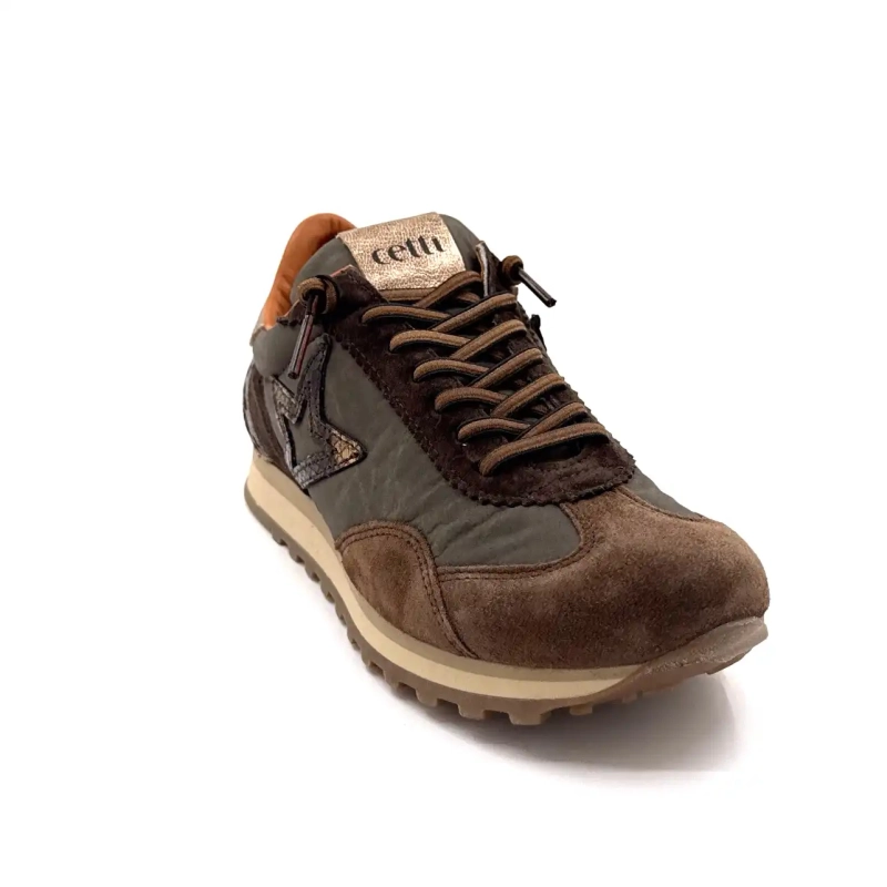 Cetti 1259 Textil Cacao y Ante Café Leo y Oro Ivoire Chaussures