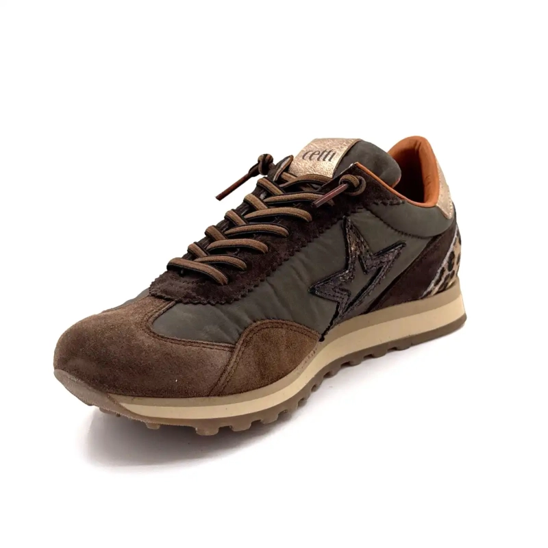 Cetti 1259 Textil Cacao y Ante Café Leo y Oro Ivoire Chaussures