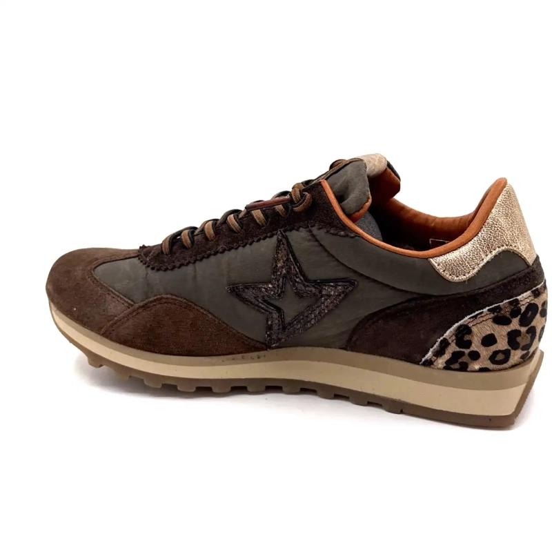 Cetti 1259 Textil kakaó és velúr kávé Leo és arany Ivoire Chaussures