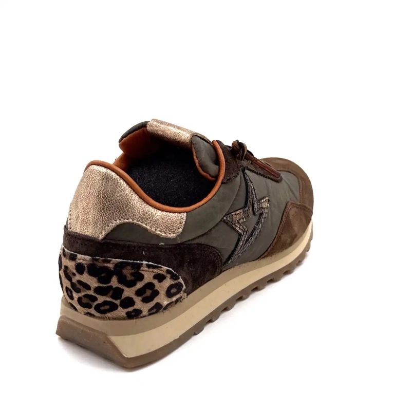 Cetti 1259 Textile Kakao & Wildleder Kaffee Leo & Gold Ivoire Chaussures