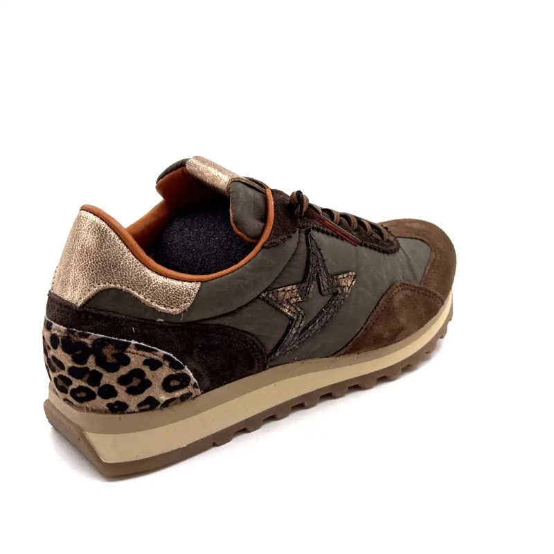 Cetti 1259 Textile Cocoa & Suede Coffee Leo & Gold Ivoire Chaussures