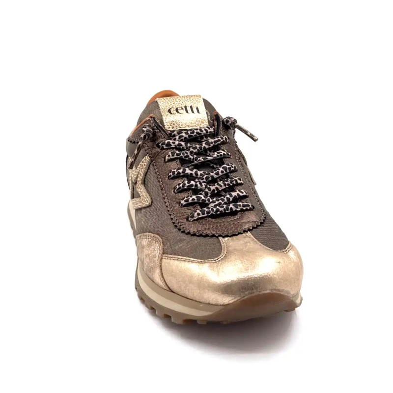 Cetti 1259 Sra Textil Bronz Piele Aur Ivoire Chaussures