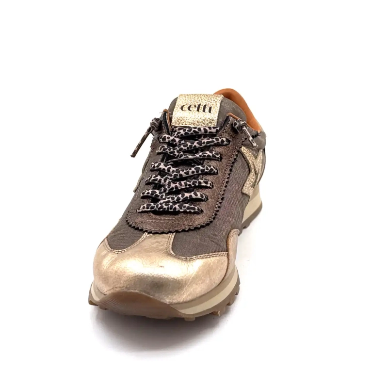 Cetti 1259 Sra Textil Bronz Piele Aur Ivoire Chaussures