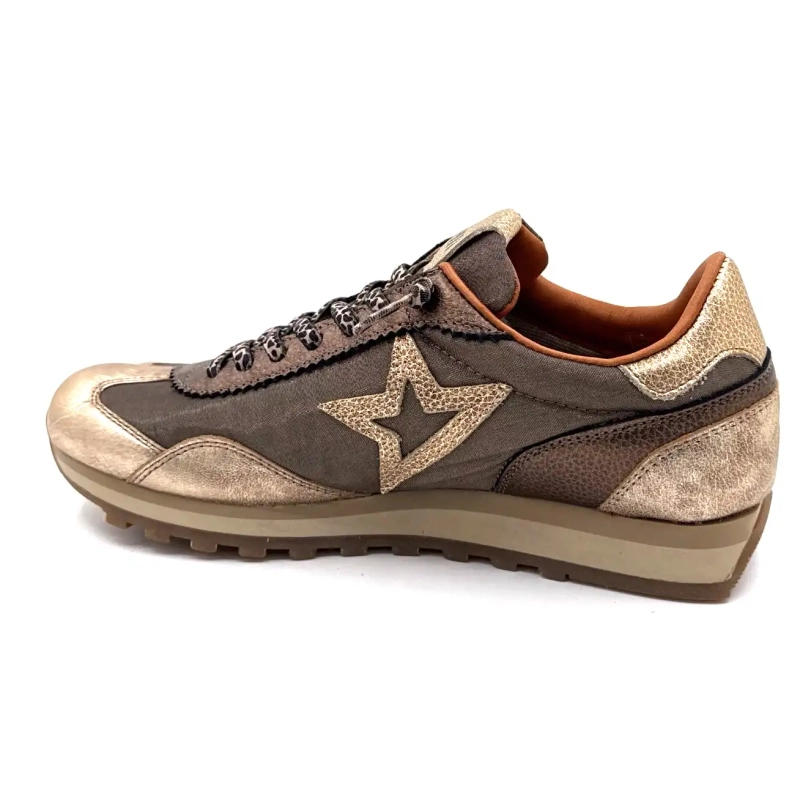 Cetti 1259 Sra Têxtil Bronze Couro Ouro Ivoire Chaussures