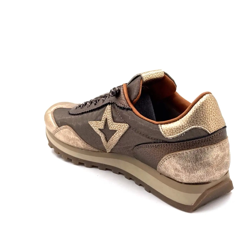 Cetti 1259 Sra Textile Bronze Leather Gold Ivoire Chaussures