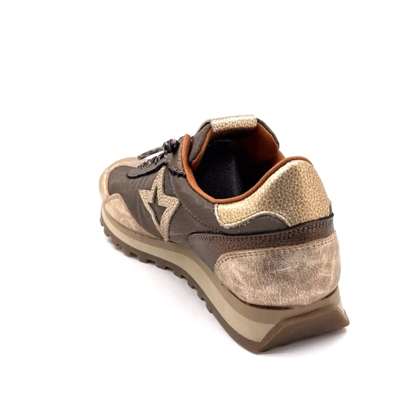 Cetti 1259 Sra Tessile Bronzo Pelle Oro Ivoire Chaussures