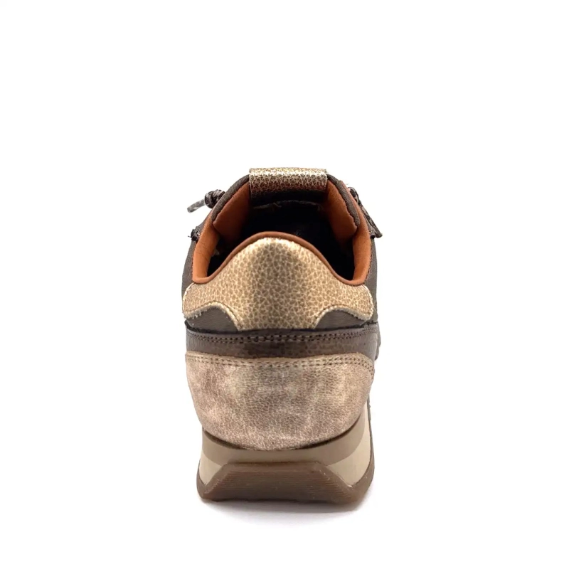 Cetti 1259 Sra Textile Bronze Cuir Or Ivoire Chaussures