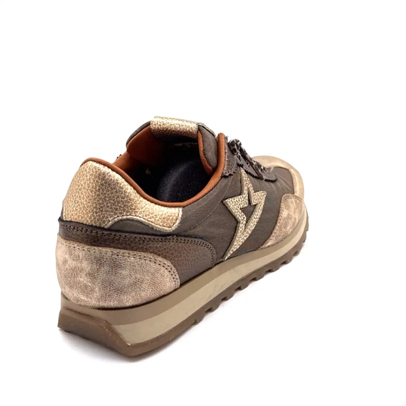 Cetti 1259 Sra Textiel Brons Leer Goud Ivoire Chaussures