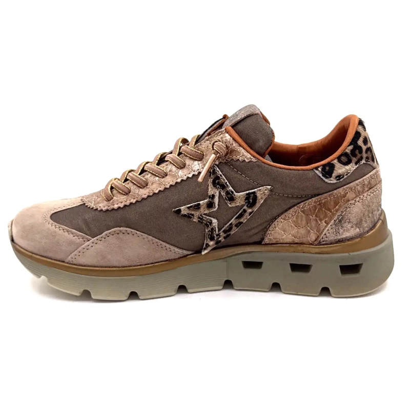 Cetti 1259 Sra XL Taupe Lær Tekstil Bronse & Leo Ivoire Chaussures