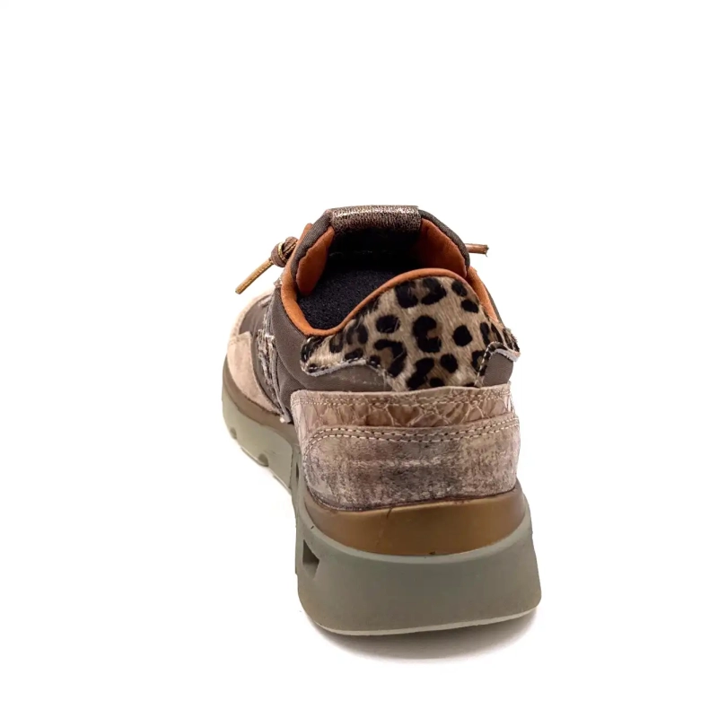 Cetti 1259 Sra XL Tortora Pelle Tessuto Bronzo e Leone Ivoire Chaussures