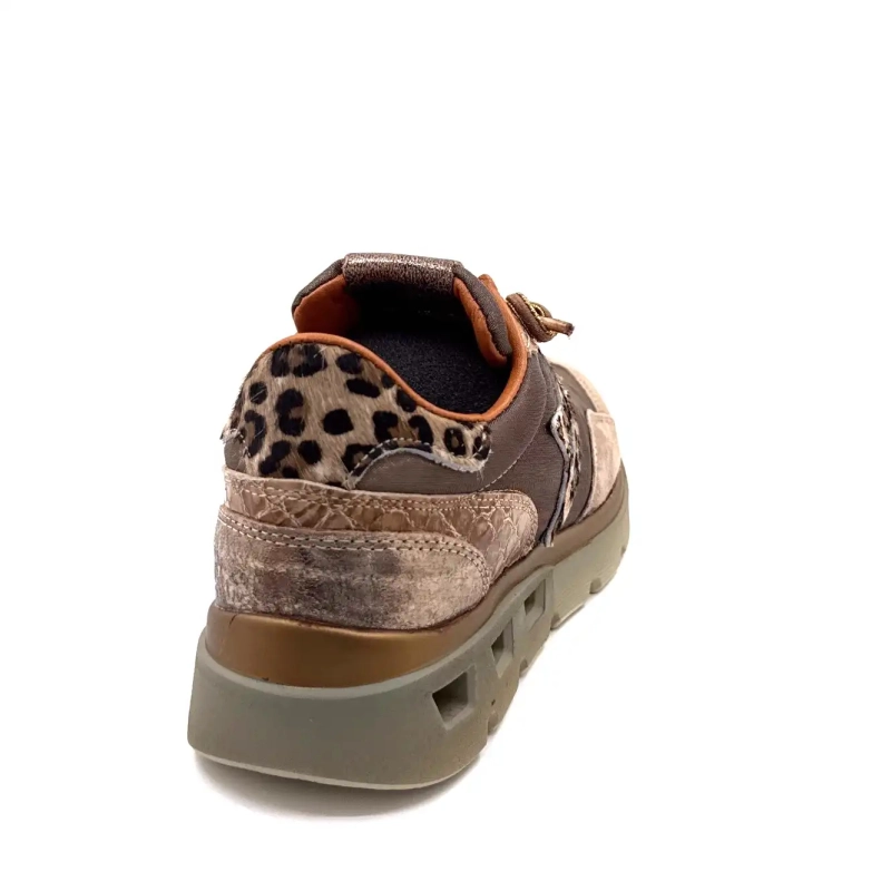 Cetti 1259 Sra XL Taupe Piele Textil Bronz & Leu Ivoire Chaussures