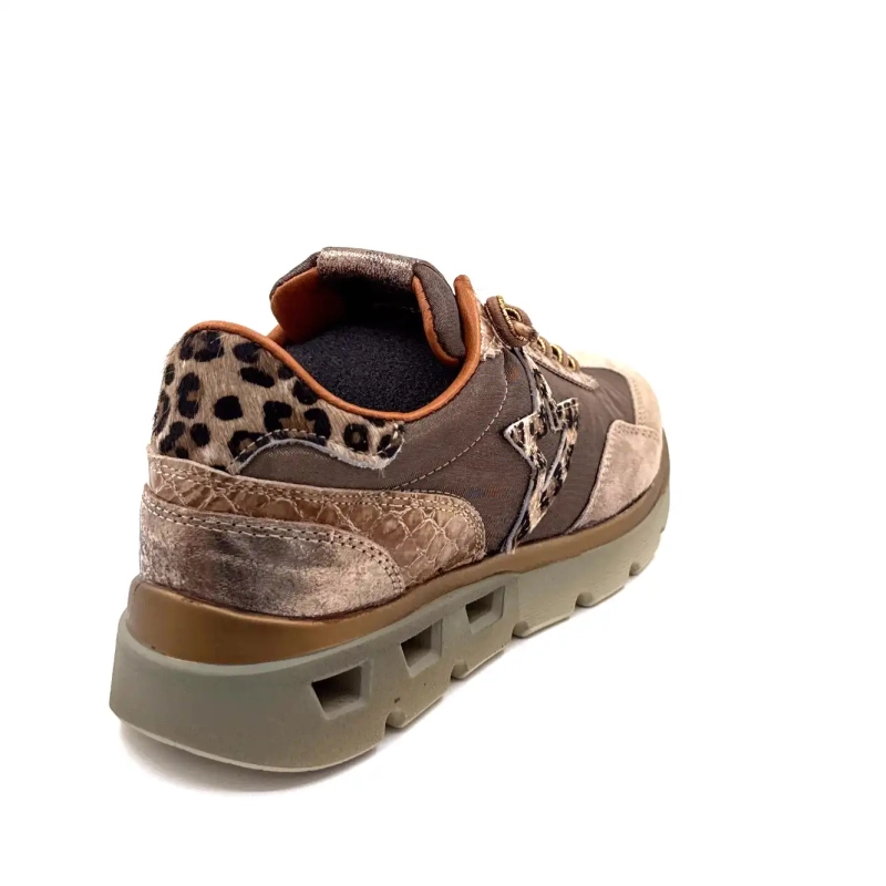 Cetti 1259 Sra XL Taupe Lær Tekstil Bronse & Leo Ivoire Chaussures