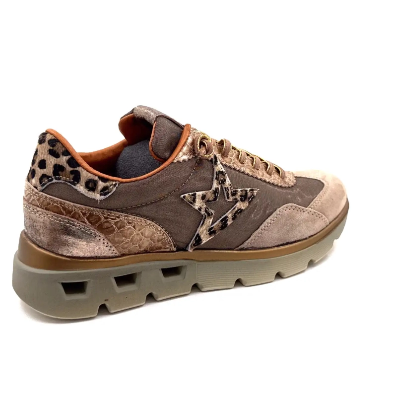 Cetti 1259 Sra XL Taupe Piele Textil Bronz & Leu Ivoire Chaussures
