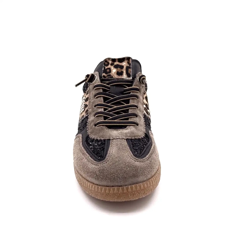 Cetti 1395 Sra Suede Taupe Glitter Preto e Leão Ivoire Chaussures