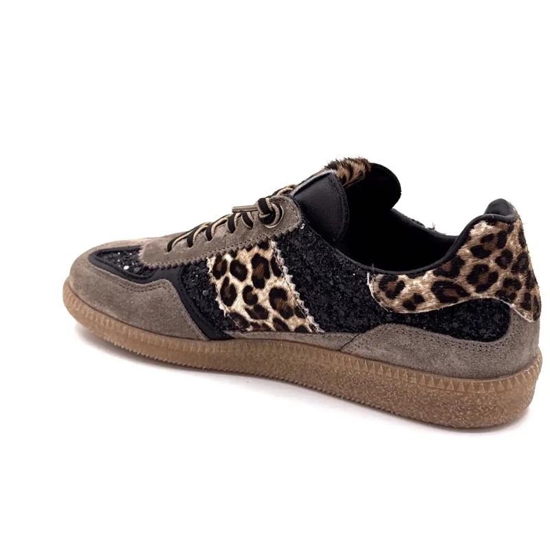 Cetti 1395 Sra Ante Taupe Glitter Negro & Leo Ivoire Chaussures