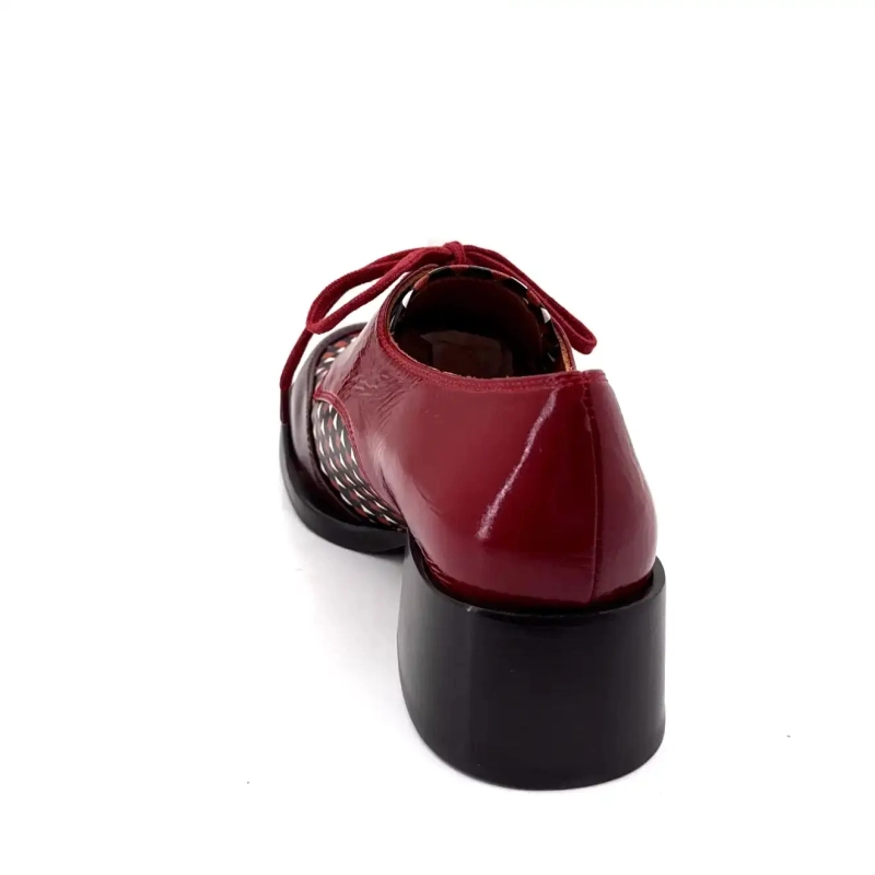 Chie Mihara Zuanda Couro Envernizado Borgonha Ivoire Chaussures