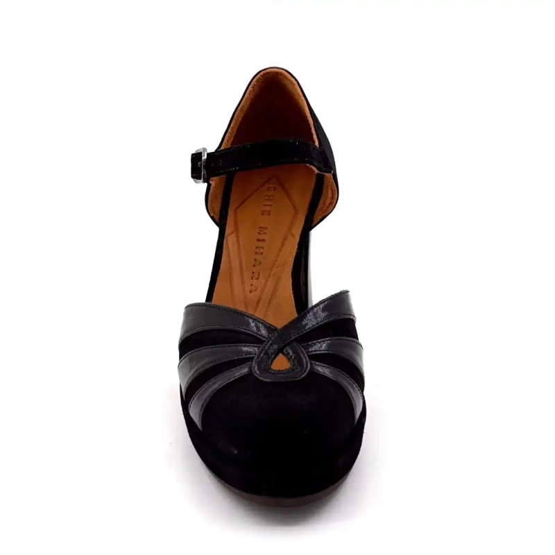 Chie Mihara Devi-C svart skinn Ivoire Chaussures