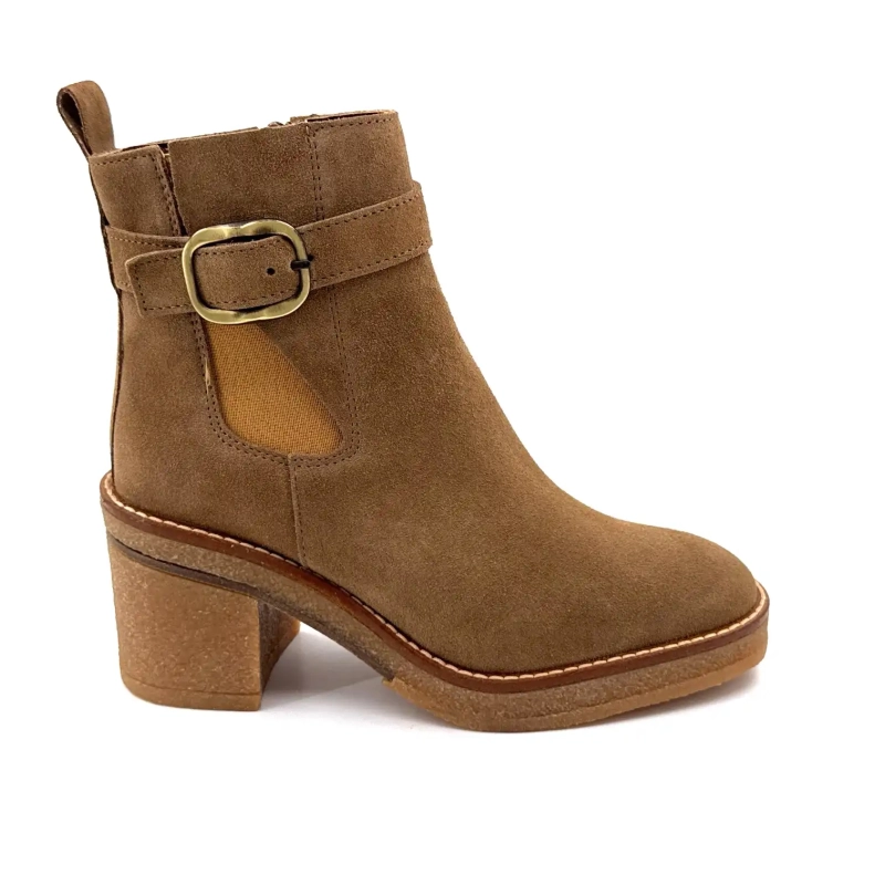 Alpe 5465-11 Taupe Ruskind Ivoire Chaussures