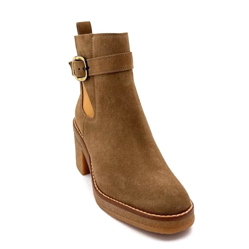 Alpe 5465-11 Taupe velúr Ivoire Chaussures