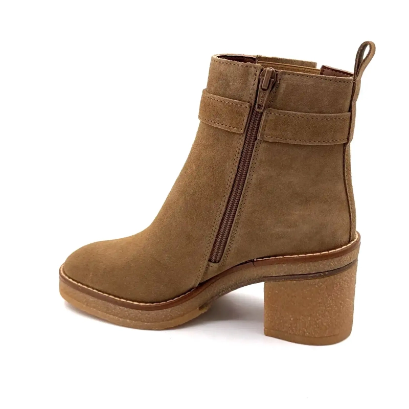 Alpe 5465-11 Taupe Wildleder Ivoire Chaussures