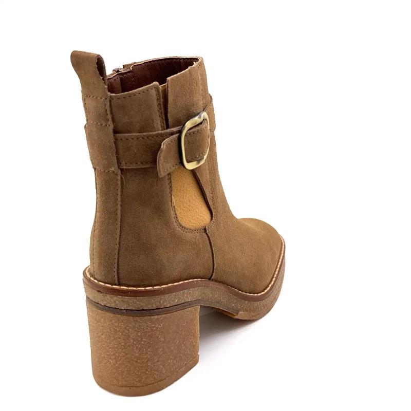 Alpe 5465-11 Gri taupe Suede Ivoire Chaussures