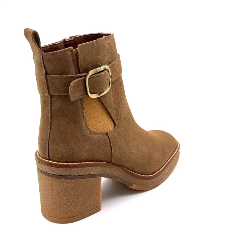 Alpe 5465-11 Daim Taupe Ivoire Chaussures