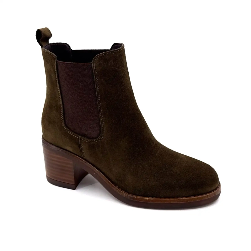 Alpe 5531-11 Khaki Suède Ivoire Chaussures