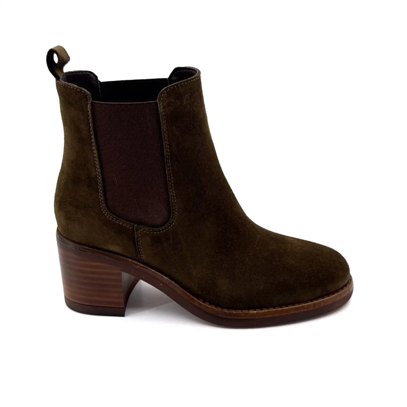 Alpe 5531-11 Khaki Semsket skinn Ivoire Chaussures